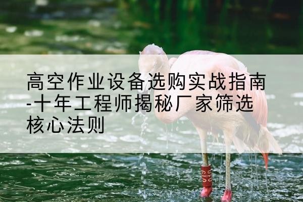 鱼台剪叉式升降机厂家-高空作业设备选购实战指南-十年工程师揭秘厂家筛选核心法则
