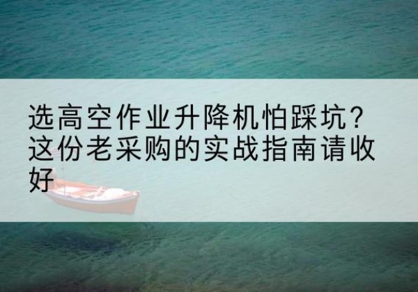 鱼台高空作业升降机厂家推荐-选高空作业升降机怕踩坑？这份老采购的实战指南请收好