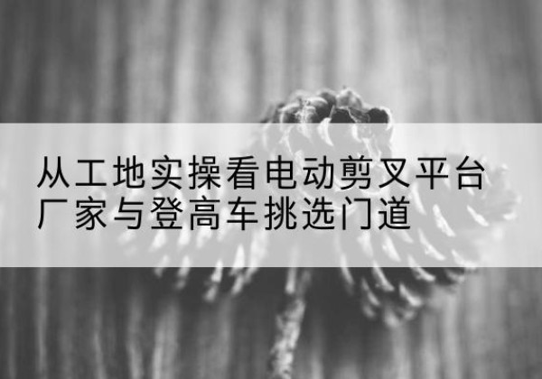 鱼台电动剪叉升降平台厂家-从工地实操看电动剪叉平台厂家与登高车挑选门道