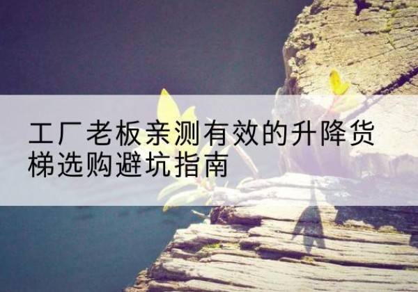 鱼台升降货梯怎么选-工厂老板亲测有效的升降货梯选购避坑指南